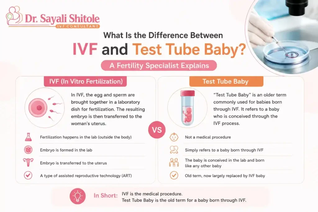 what is the difference between ivf and test tube baby